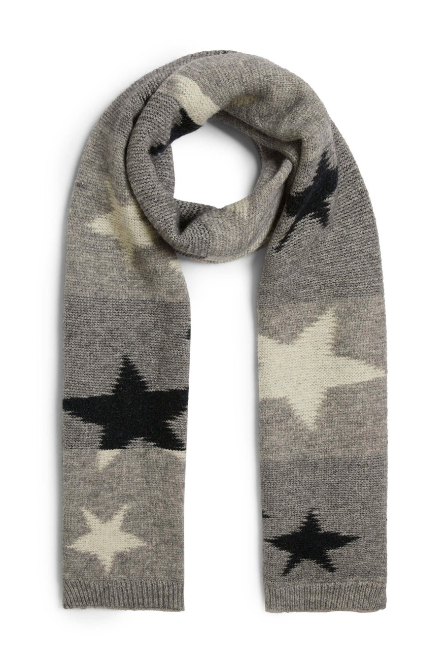 James Lakeland Accessories | Star Detail Scarf Grey