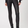 James Lakeland Trousers | Faux Leather Front Trousers