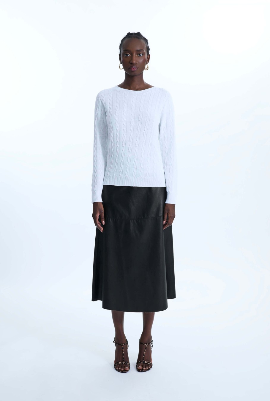 James Lakeland Tops & Knitwear | Cable Knit Jumper White