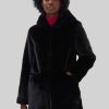 James Lakeland Coats & Jackets | Faux Fur Coat With Hood Black