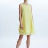 James Lakeland Dresses | Sleeveless Wave Hem Dress Yellow