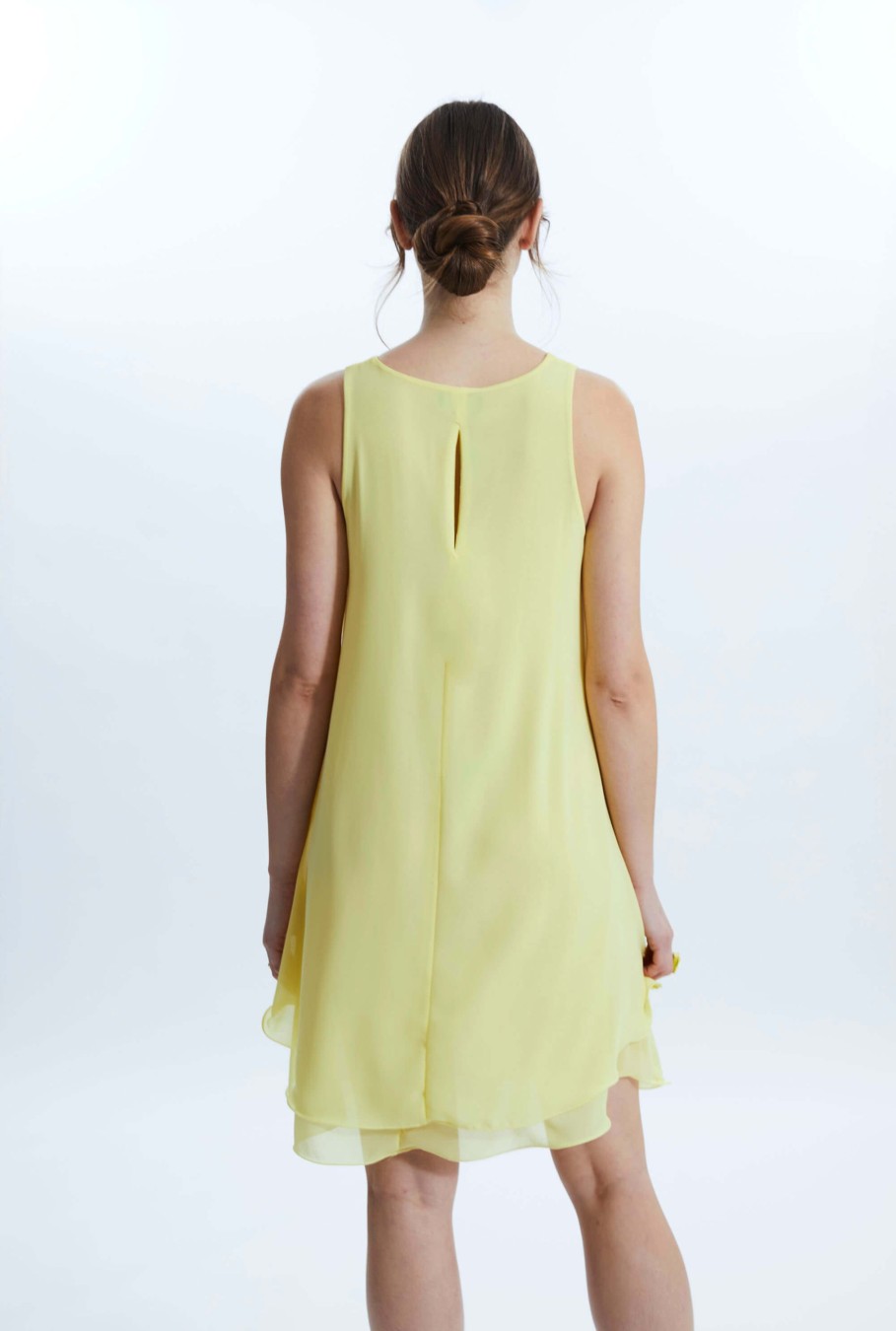 James Lakeland Dresses | Sleeveless Wave Hem Dress Yellow