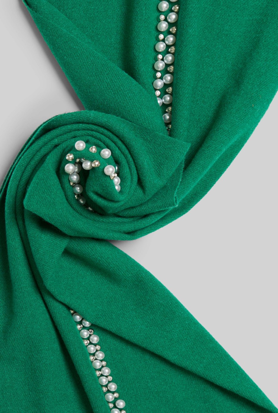 James Lakeland Accessories | Pearl Detail Scarf Green