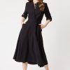 James Lakeland Dresses | Roll Sleeve Midi Dress Black