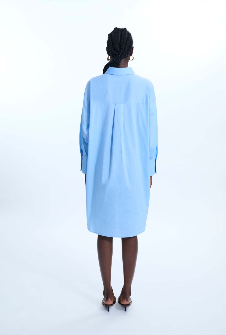 James Lakeland Tops & Knitwear | Oversized Plain Shirt Pale Blue