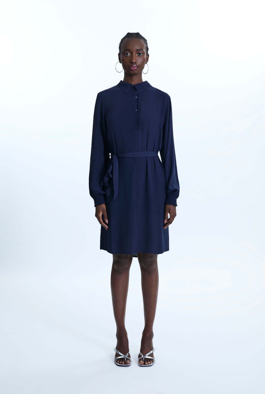 James Lakeland Dresses | Shirt Collar Belted Dress