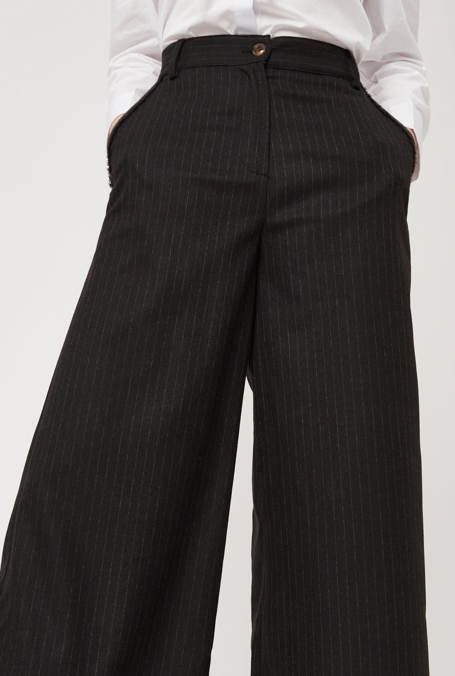 James Lakeland Trousers | Pinstripe Trousers