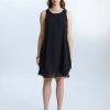 James Lakeland Dresses | Sleeveless Wave Hem Dress Black