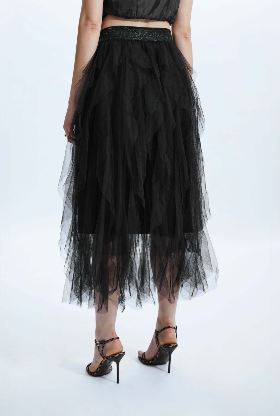 James Lakeland Skirts | Organza Ruffled Skirt Black