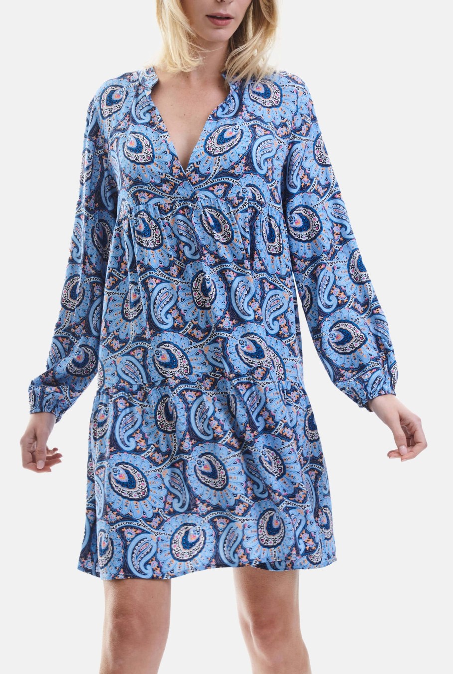 James Lakeland Dresses | Short Paisley V-Neck Dress